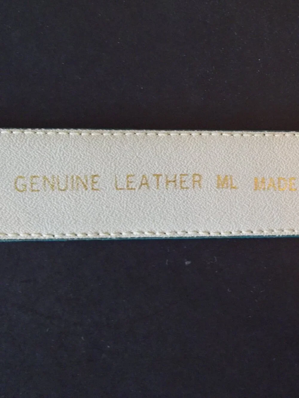 Vintage Genuine Leather Ladies Belt, Textured Teal Green, M/L Taiwan, 1980s-1990